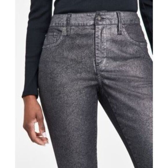 NWT INC International Concepts Silver Skinny Jeans Sz 8 - Picture 3 of 11